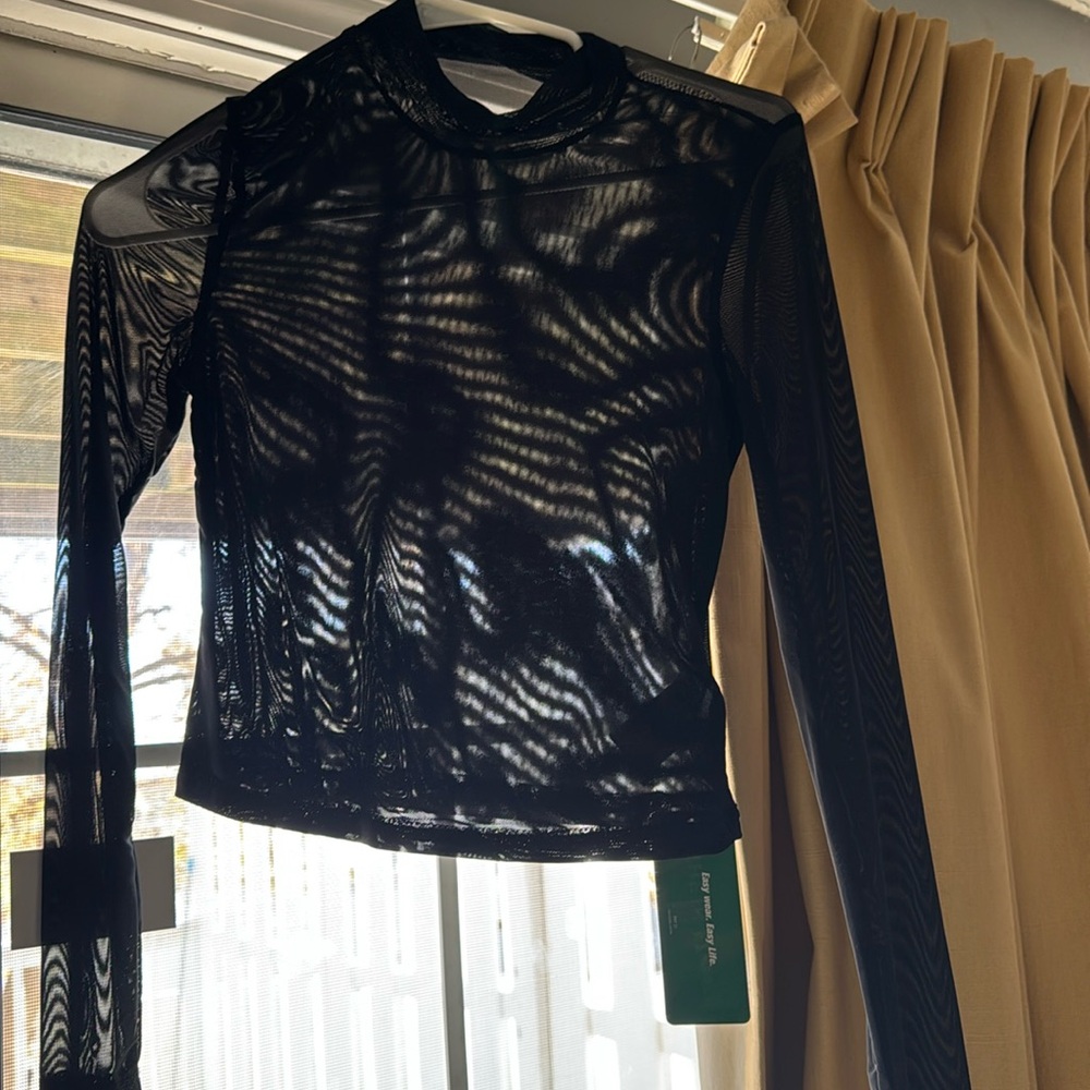 Black sheer top
